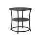 Round End Table with 2 Shelves FredCo