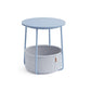 Round Side Table with Fabric Basket Pale Blue and Ice Blue FredCo