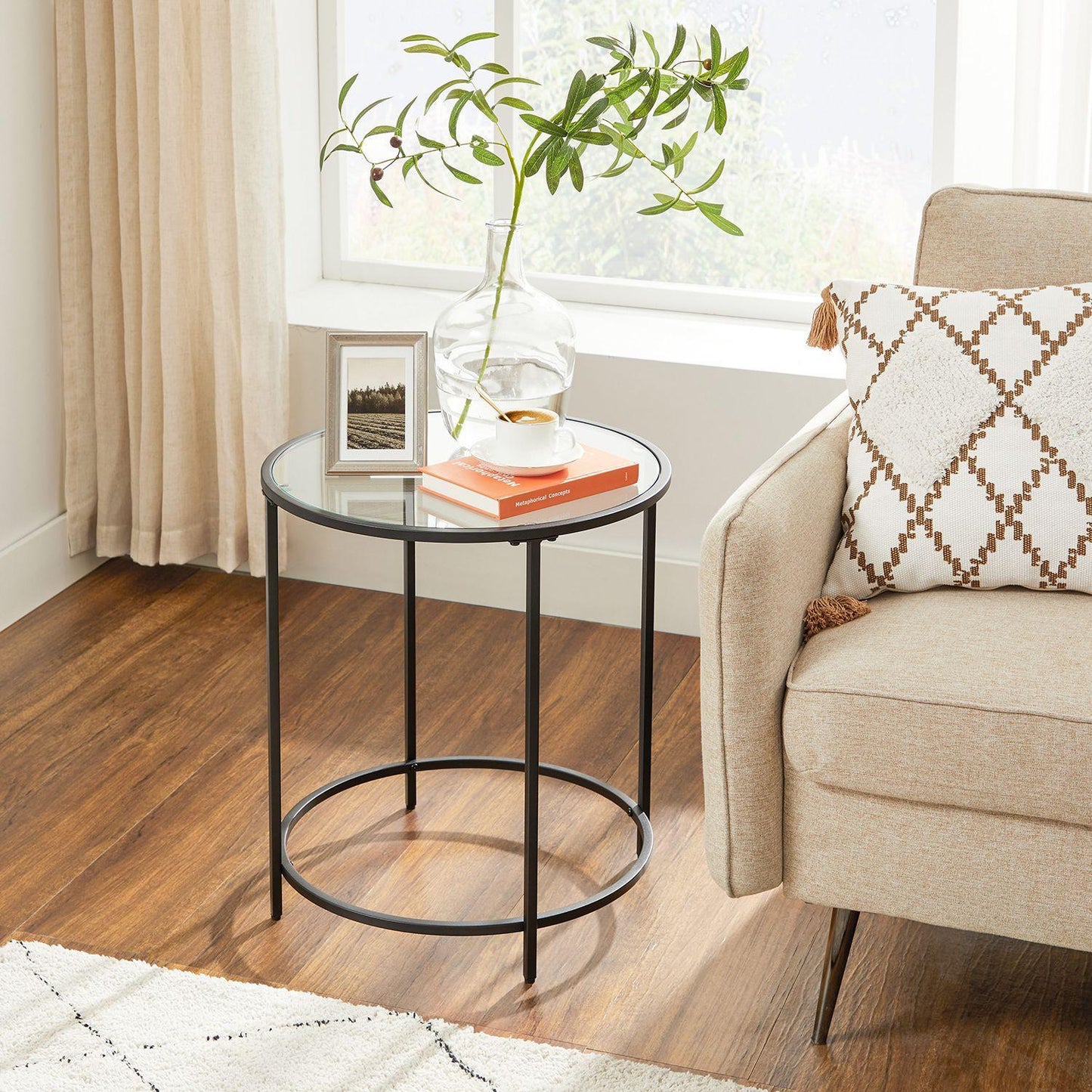 Round Side Tables Black FredCo