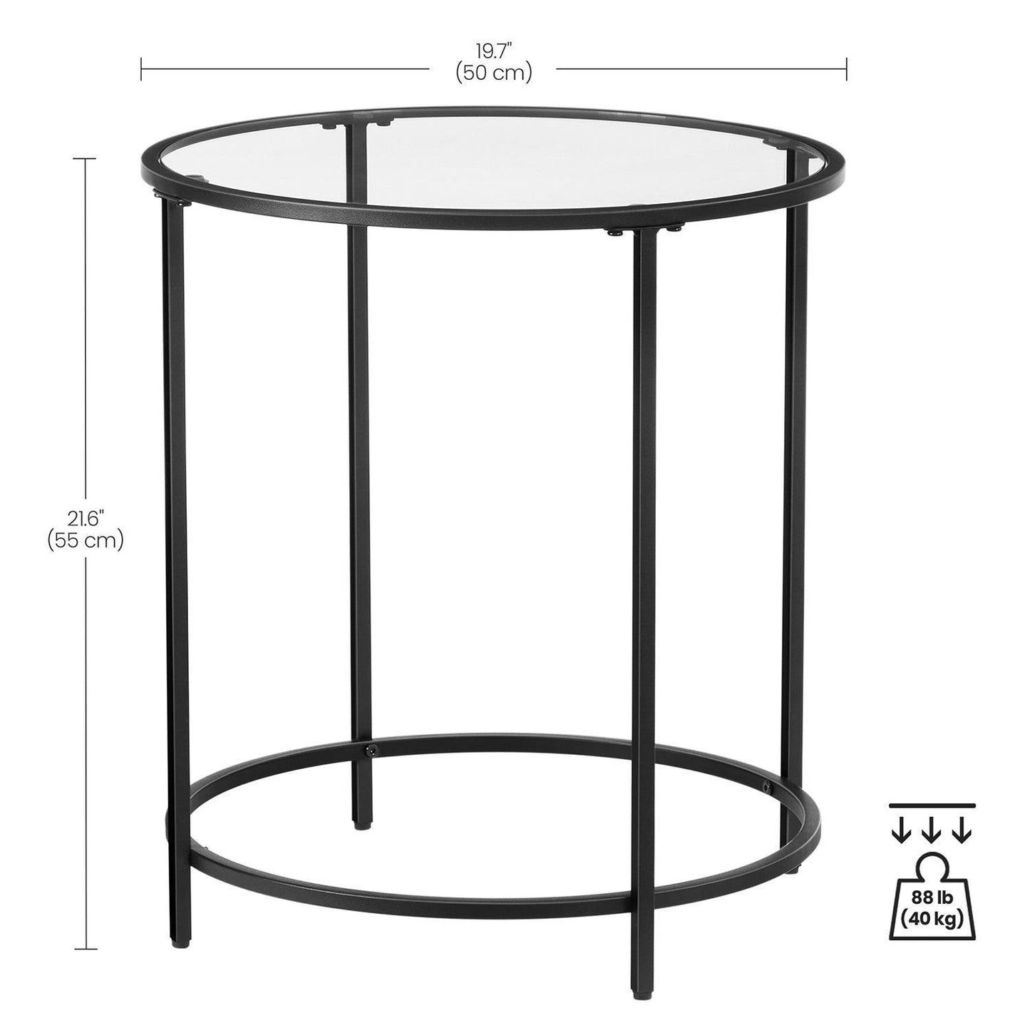 Round Side Tables Black FredCo