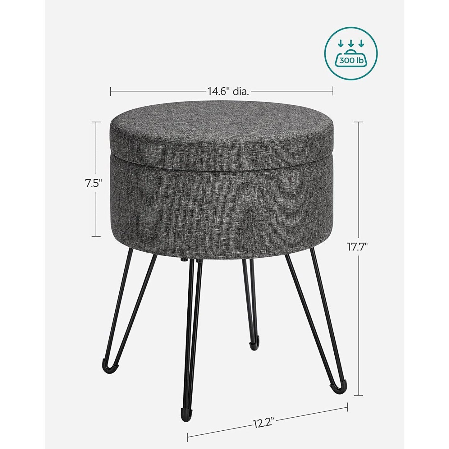 Round Storage Ottoman FredCo