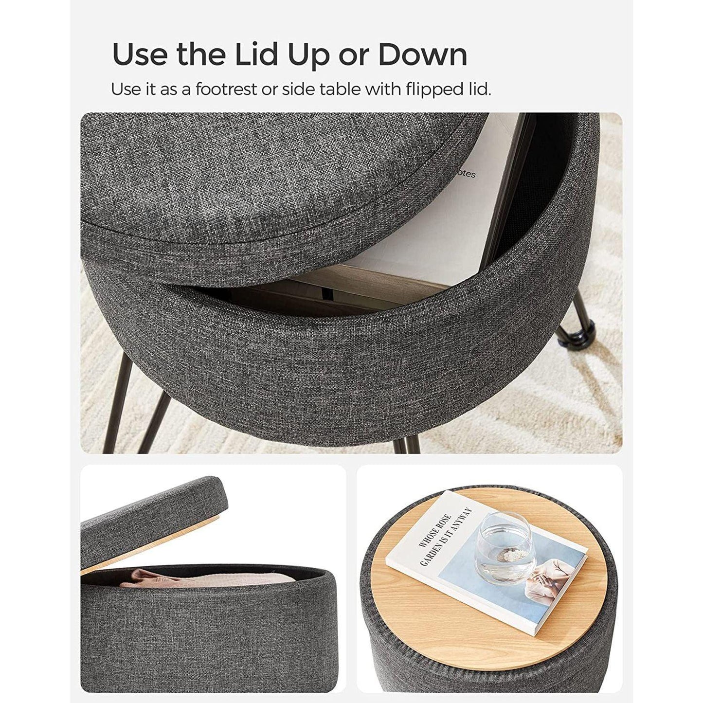 Round Storage Ottoman FredCo
