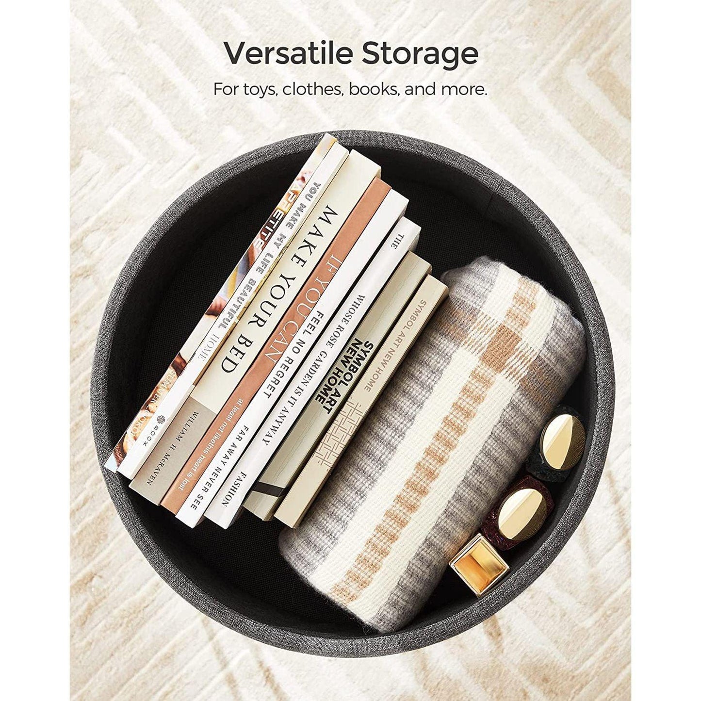Round Storage Ottoman FredCo