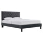 Roxanne Performance Velvet Queen Platform Bed, MOD-6285 FredCo