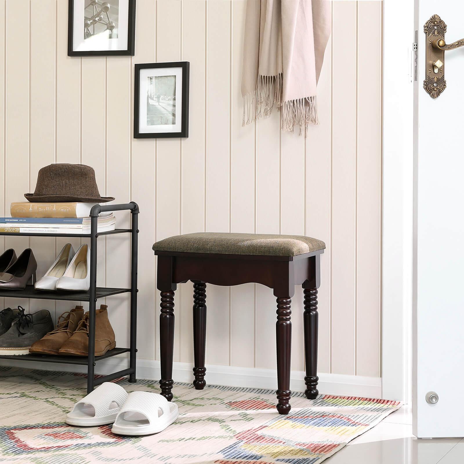 Rubberwood Leg Dressing Stool FredCo
