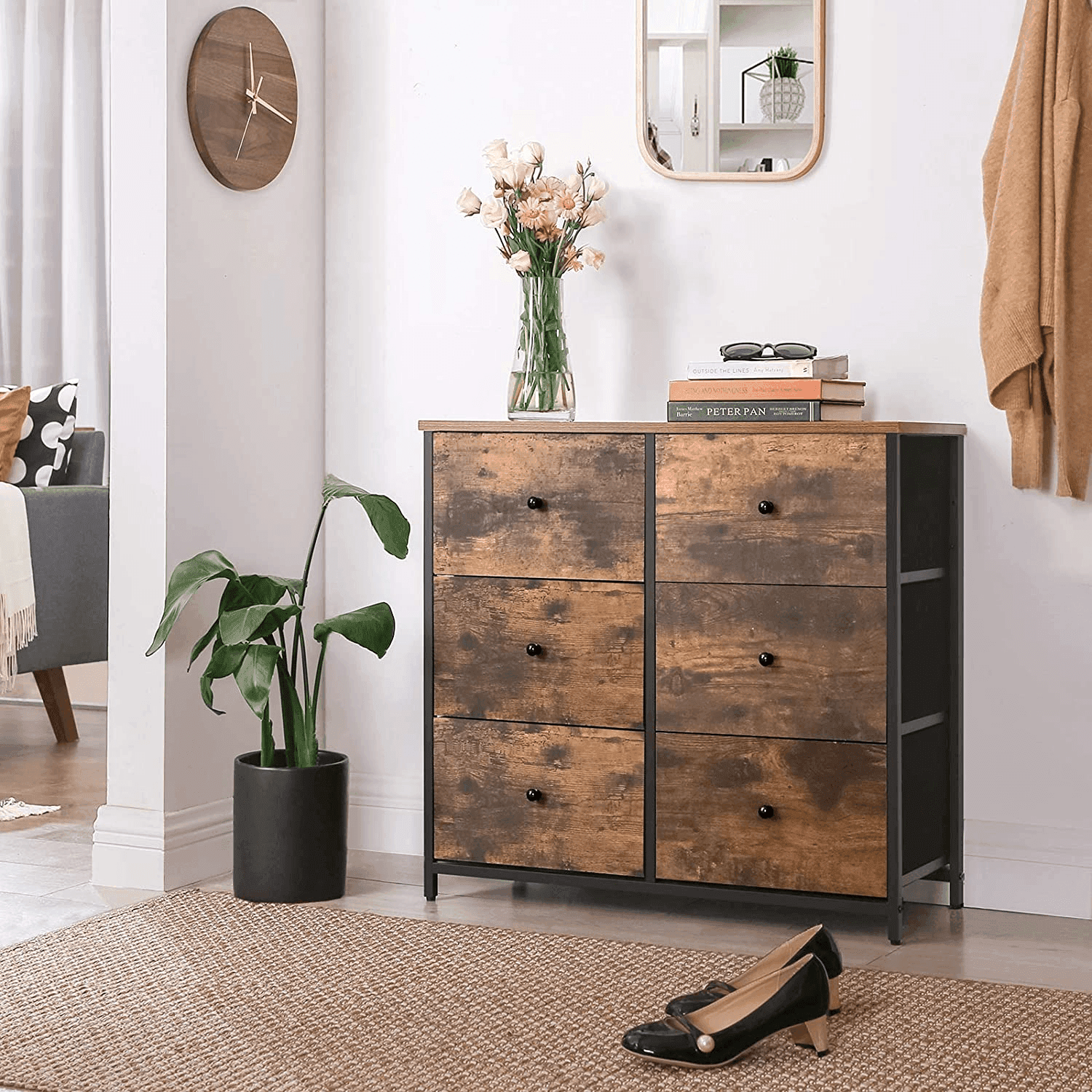 Rustic 6 Drawer Dresser FredCo