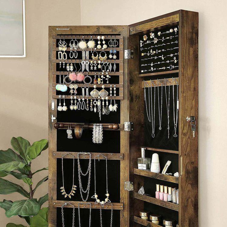 Rustic Brown Jewelry Cabinet FredCo