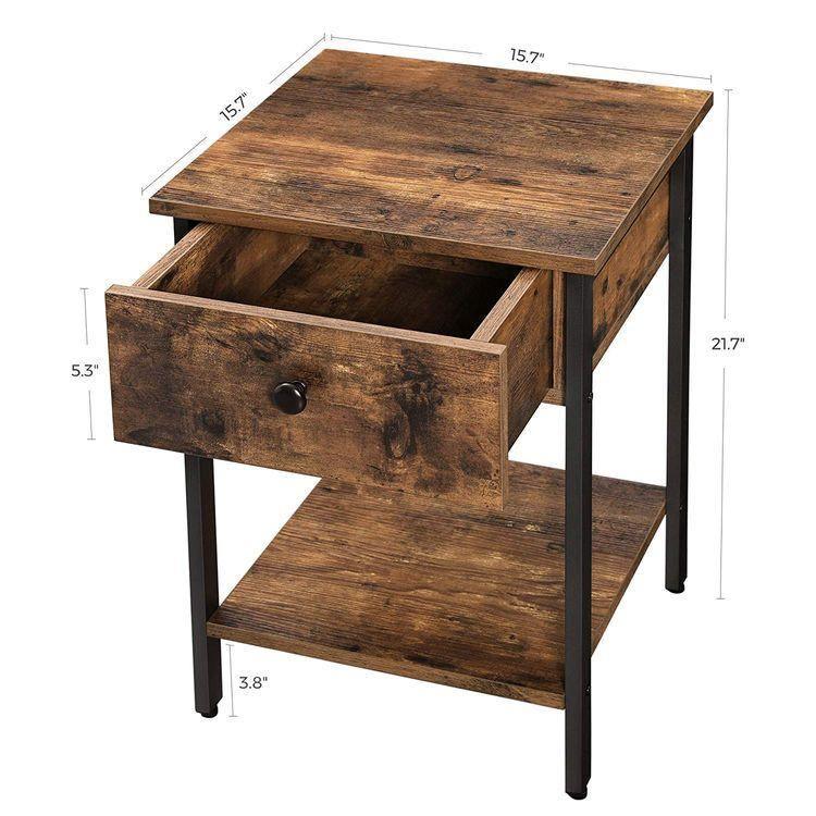 Rustic Brown Nightstand FredCo