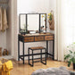 Rustic Brown Vanity Set FredCo