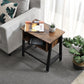 Rustic Brown Vintage Side Table FredCo