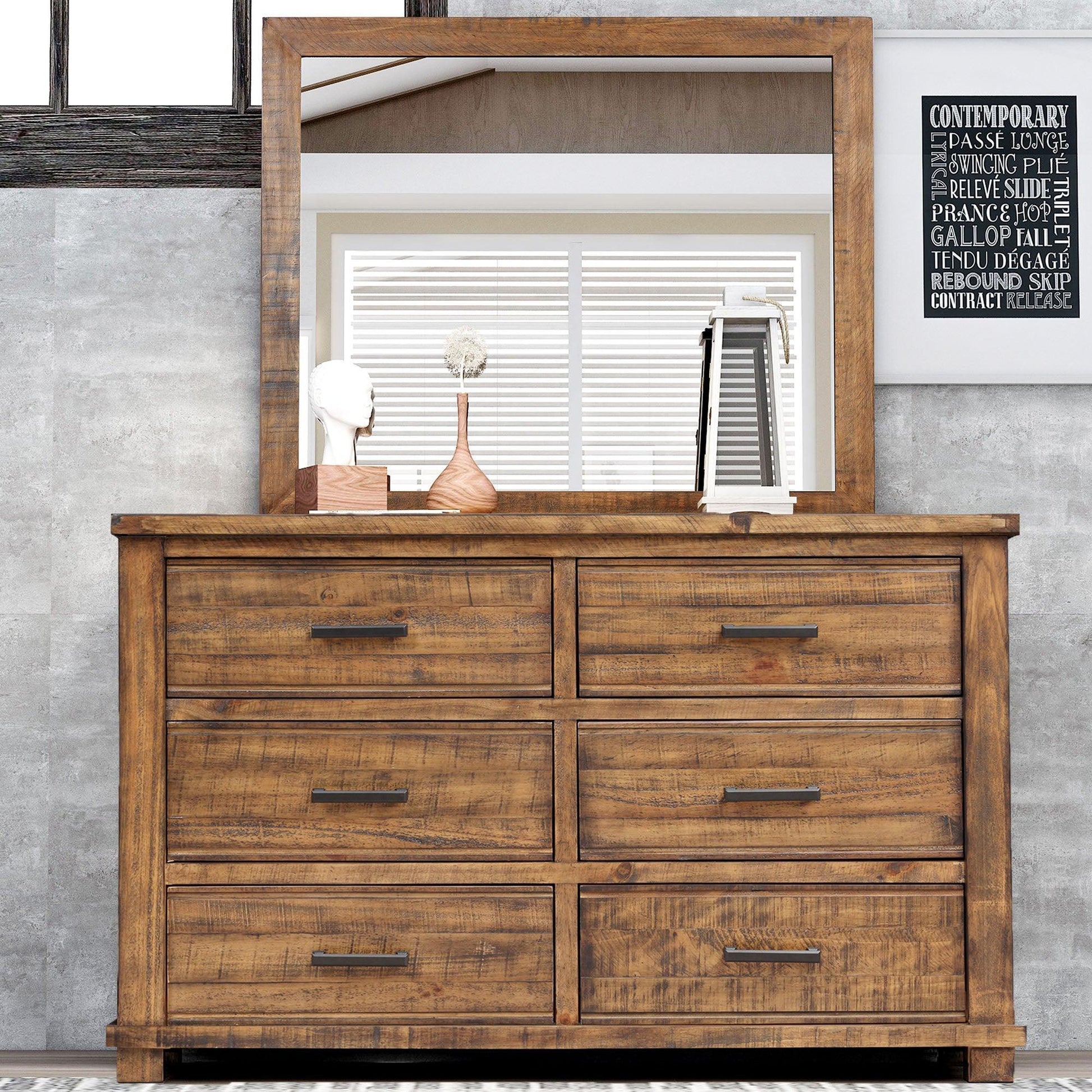 Rustic Reclaimed Solid Wood Farmhouse 6 Pieces Storage Queen Bedroom Sets FredCo
