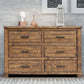 Rustic Reclaimed Solid Wood Farmhouse 6 Pieces Storage Queen Bedroom Sets FredCo