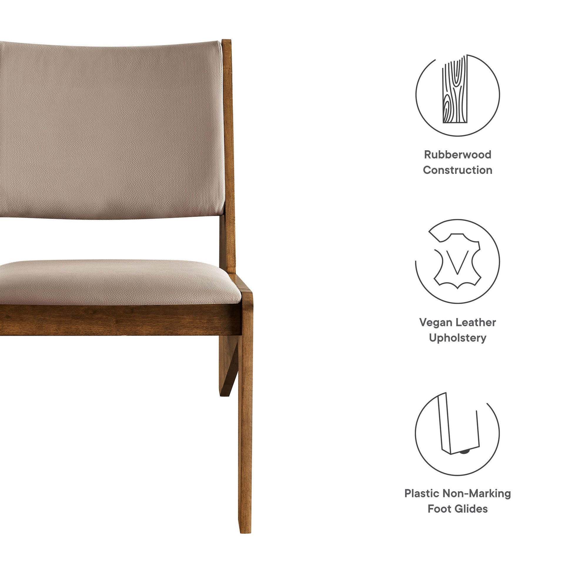 Rylina Vegan Leather Accent Chairs Set of 2 by Modway FredCo
