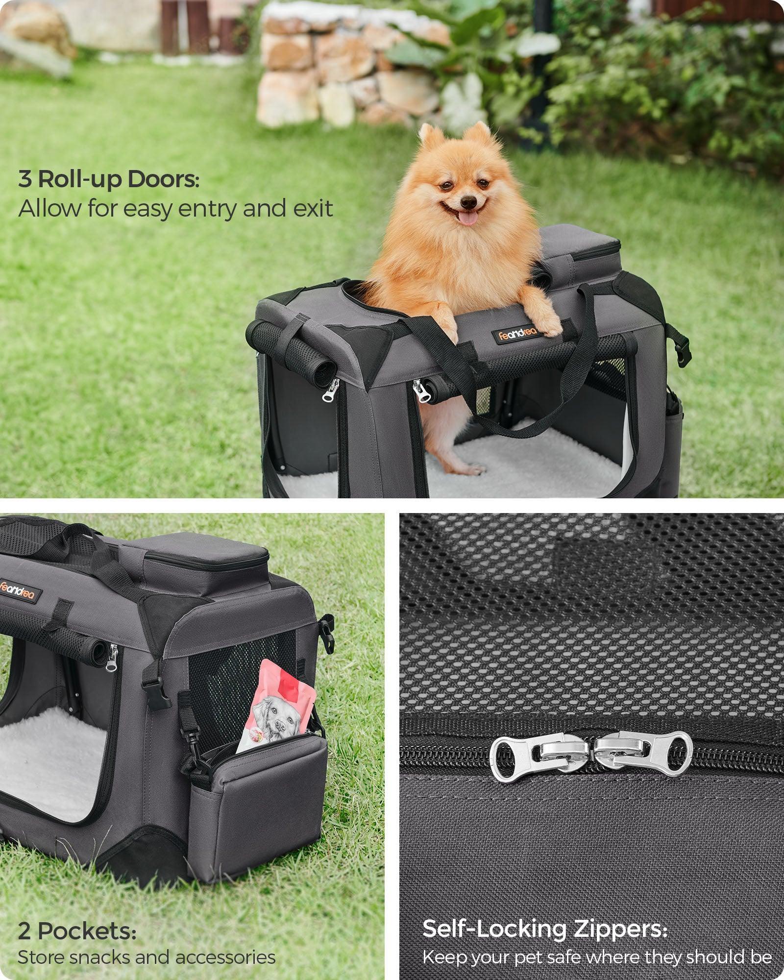 S Collapsible Dog Crate Gray FredCo