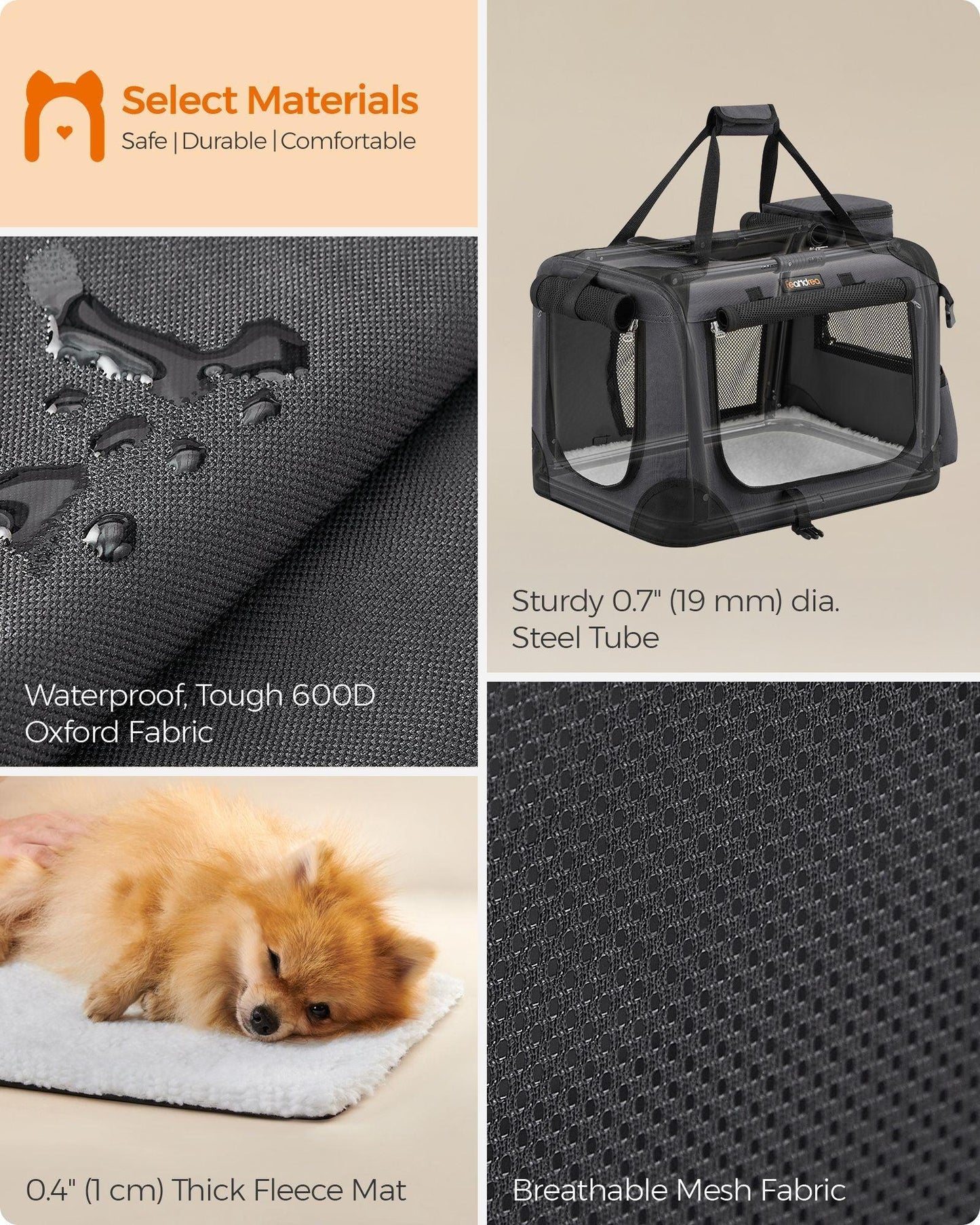 S Collapsible Dog Crate Gray FredCo