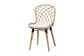 Sabelle Modern Bohemian Greywashed Rattan and Natural Brown Finished Wood 5-Piece Dining Set FredCo