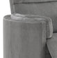 Sagen Charcoal Chenille Glider Recliner with Swivel FredCo