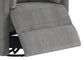 Sagen Charcoal Chenille Glider Recliner with Swivel FredCo