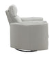 Sagen Gray Faux Leather Glider Recliner with Swivel FredCo