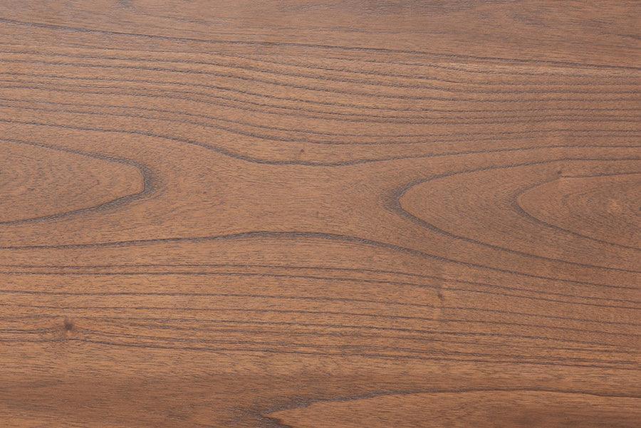 Salvatore Mid-Century Modern Walnut Brown Finished Wood King Size Platform Bed FredCo
