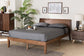 Salvatore Mid-Century Modern Walnut Brown Finished Wood King Size Platform Bed FredCo