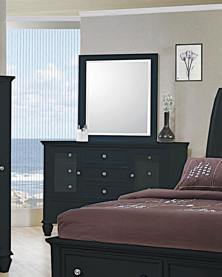 Sandy Beach Storage Bedroom Set with Sleigh Headboard Coaster Queen, 4-Piece FredCo