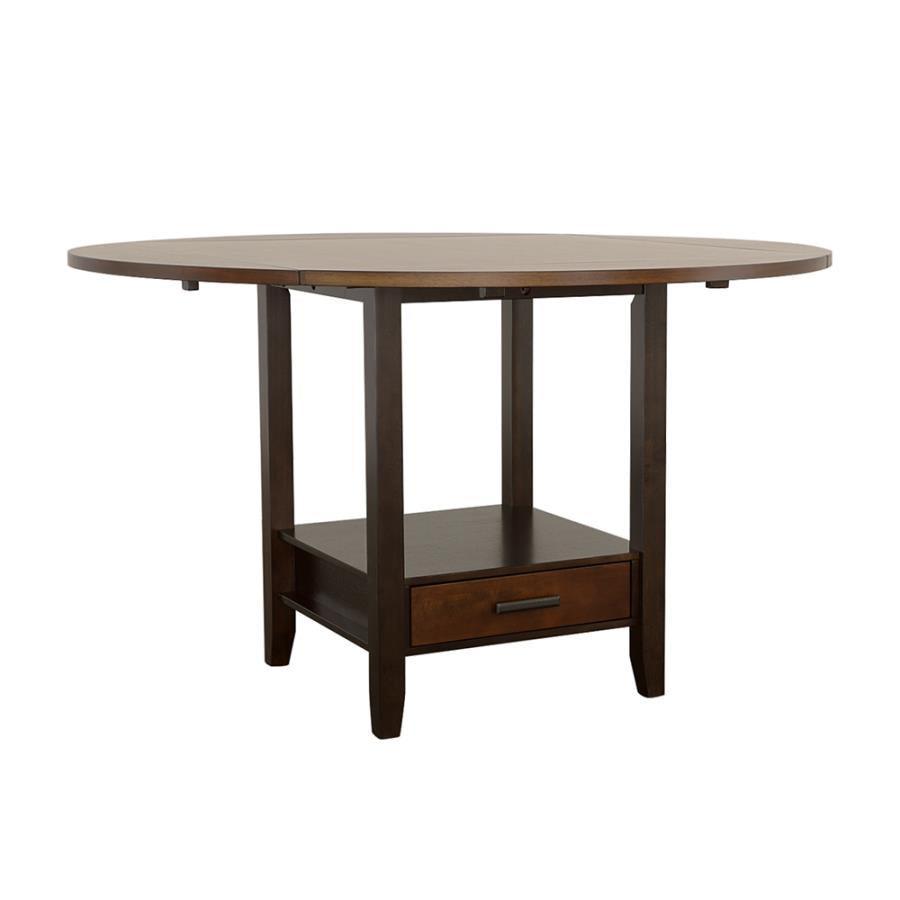 Sanford 5-piece Round Counter Dining Set Cinnamon and Espresso 192728-S5 Coaster FredCo