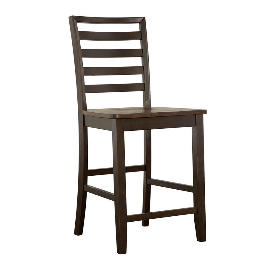 Sanford 5-piece Round Counter Dining Set Cinnamon and Espresso 192728-S5 Coaster FredCo