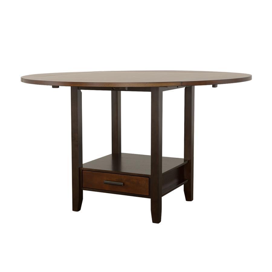 Sanford 5-piece Round Counter Dining Set Cinnamon and Espresso 192728-S5 Coaster FredCo
