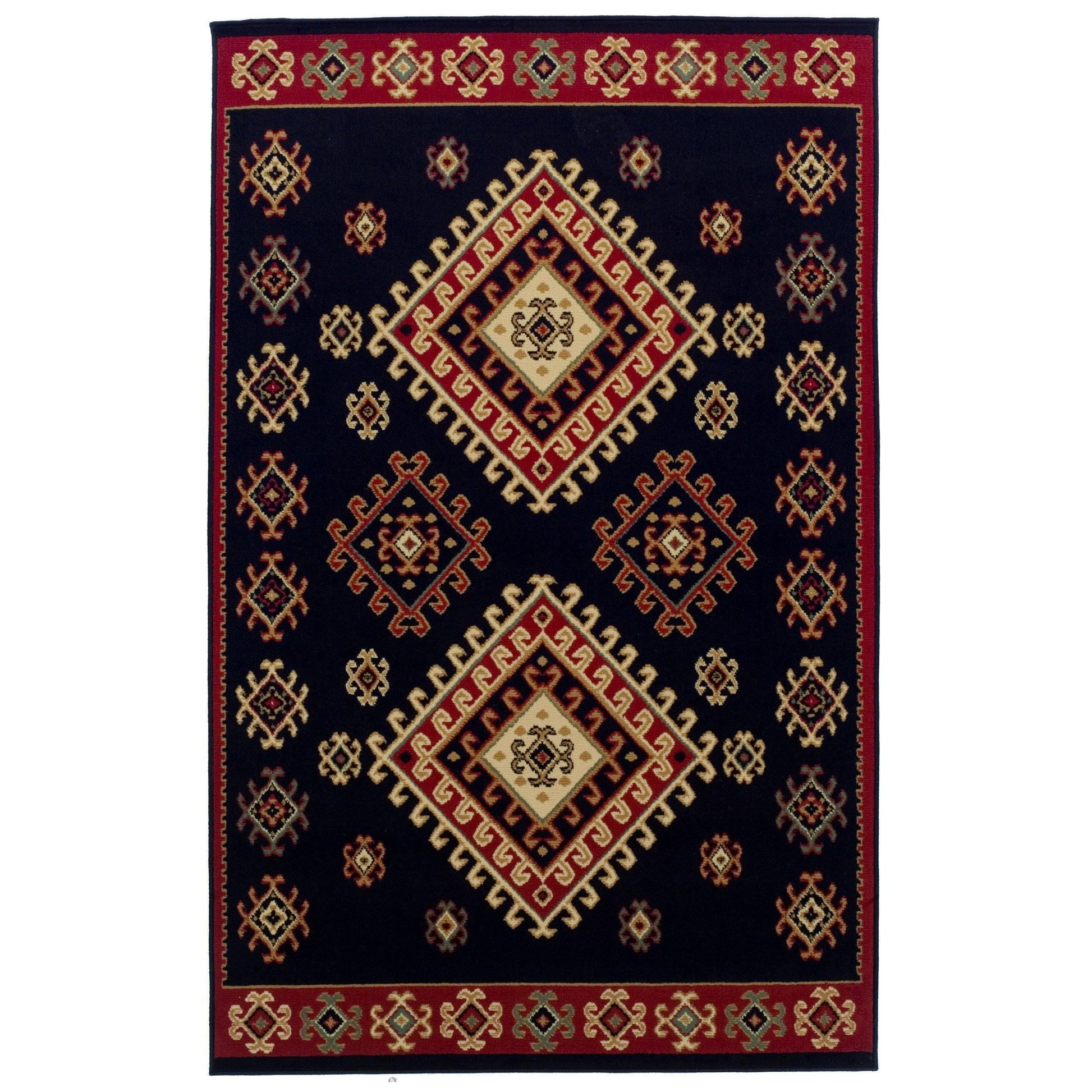 Santa Fe Traditional Tribal Southwestern Rug FredCo