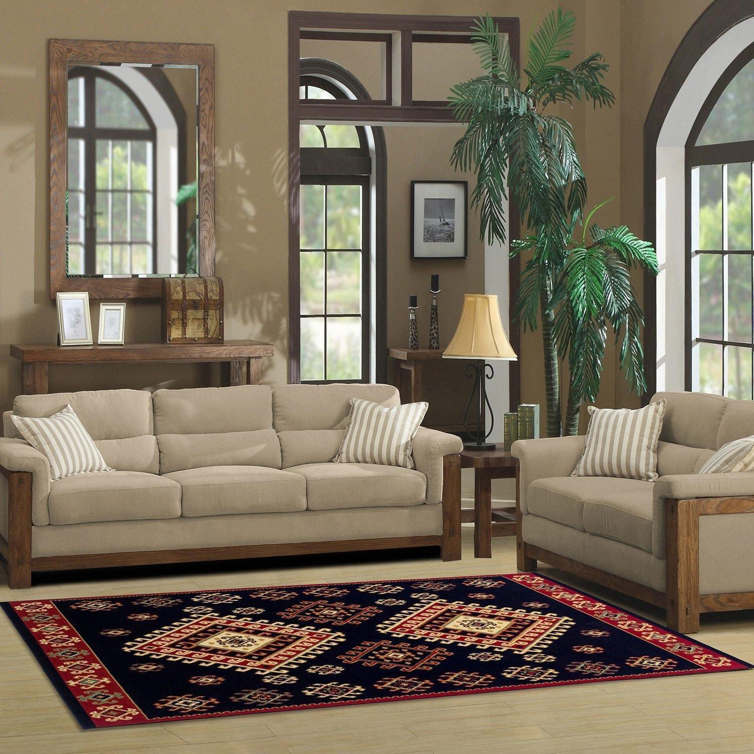 Santa Fe Traditional Tribal Southwestern Rug FredCo