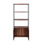 Sara Walnut & Sandy Black Finish Bookshelf FredCo