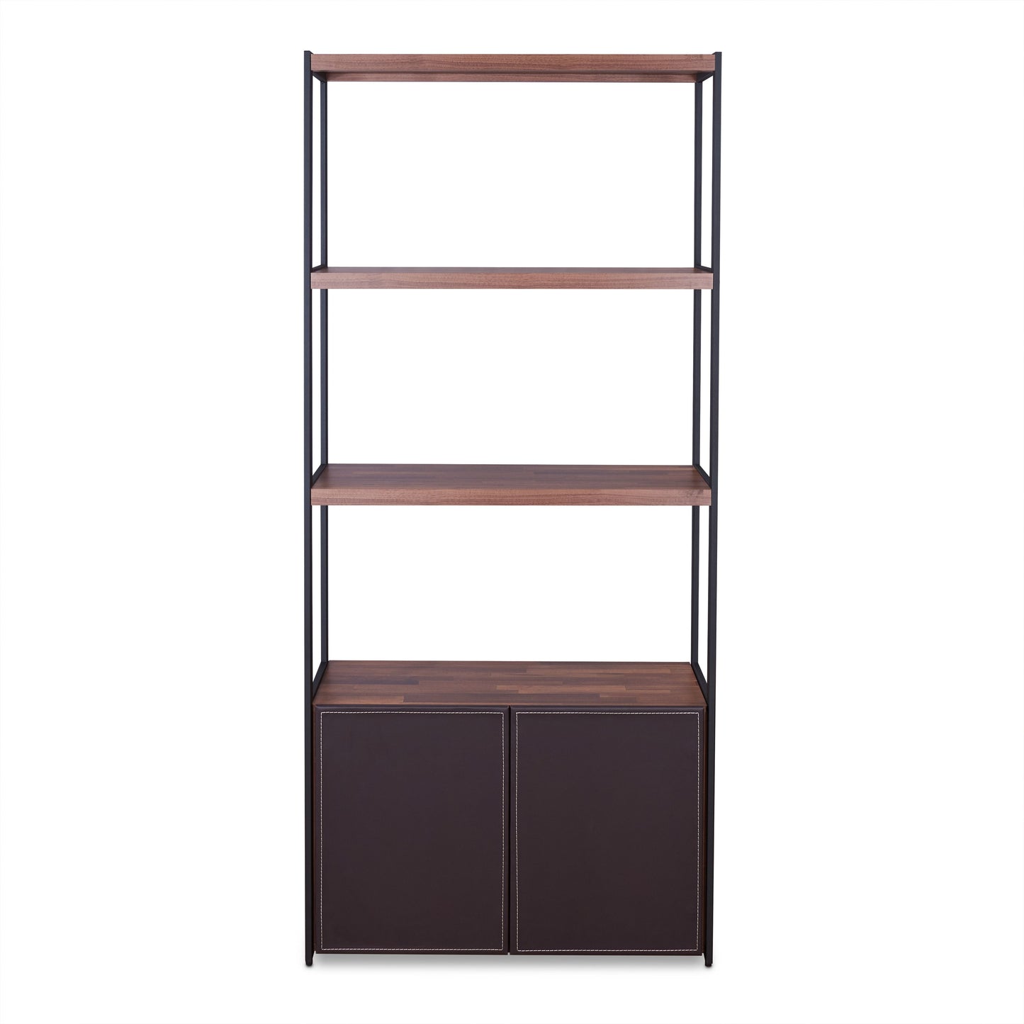 Sara Walnut & Sandy Black Finish Bookshelf FredCo