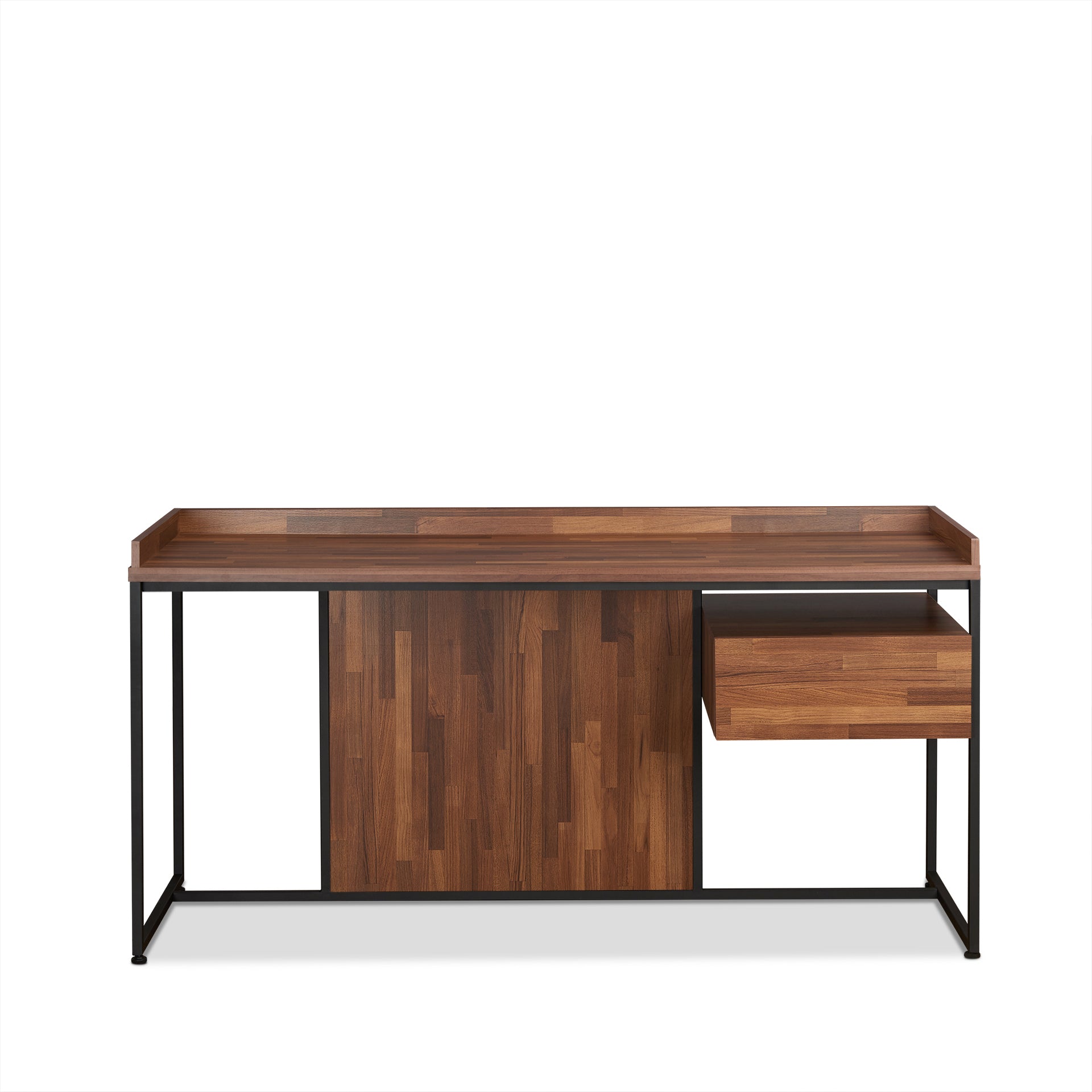 Sara Walnut & Sandy Black Finish Writing Desk FredCo