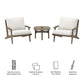 Saratoga 3-Piece Outdoor Patio Teak Wood Furniture Set with Lounge Chairs and Side Table by Modway EEI-7267 FredCo