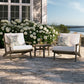 Saratoga 3-Piece Outdoor Patio Teak Wood Furniture Set with Lounge Chairs and Side Table by Modway EEI-7267 FredCo