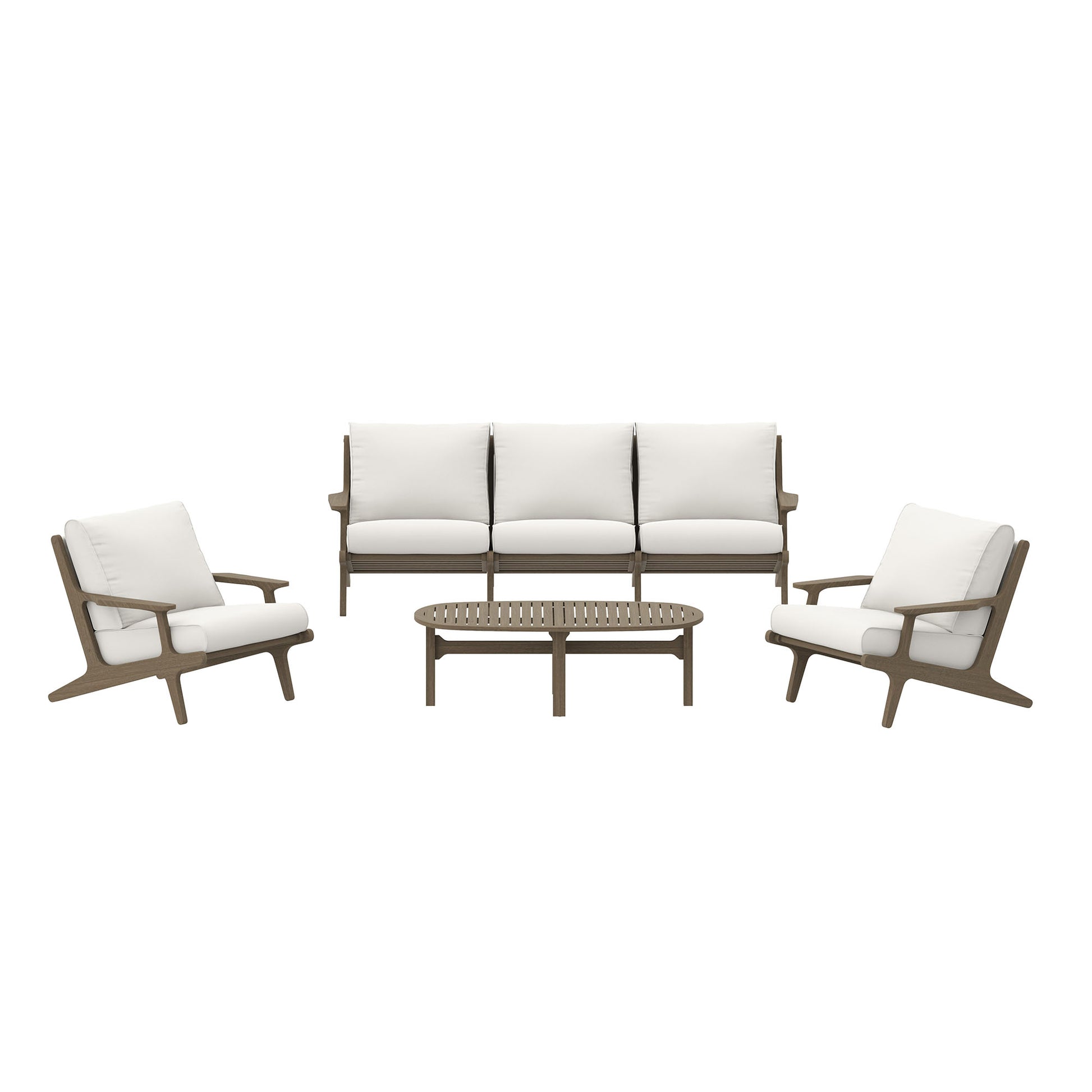 Saratoga 4-Piece Outdoor Patio Teak Wood Furniture Set by Modway EEI-7266 FredCo