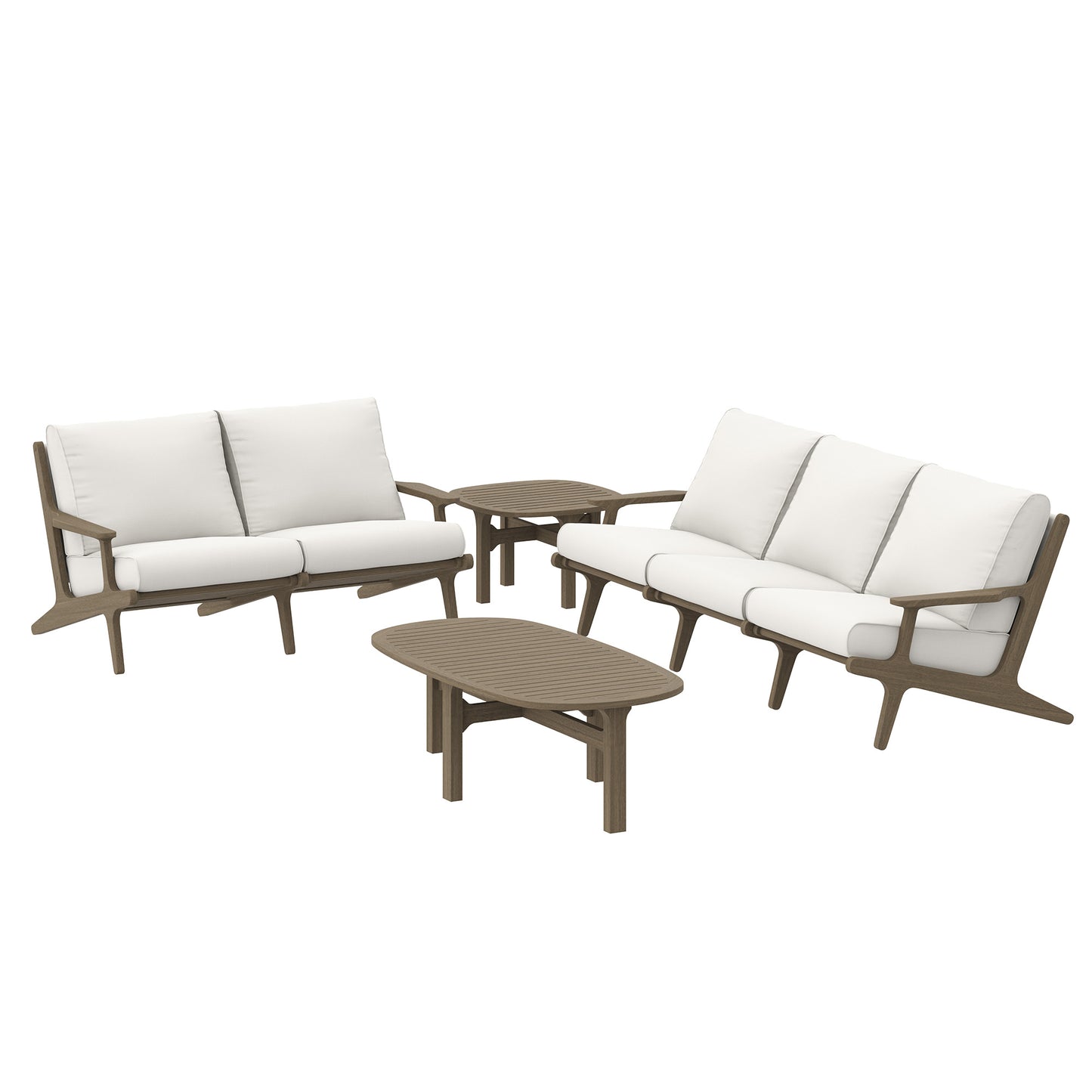 Saratoga 4-Piece Outdoor Patio Teak Wood Furniture Set by Modway EEI-7270 FredCo