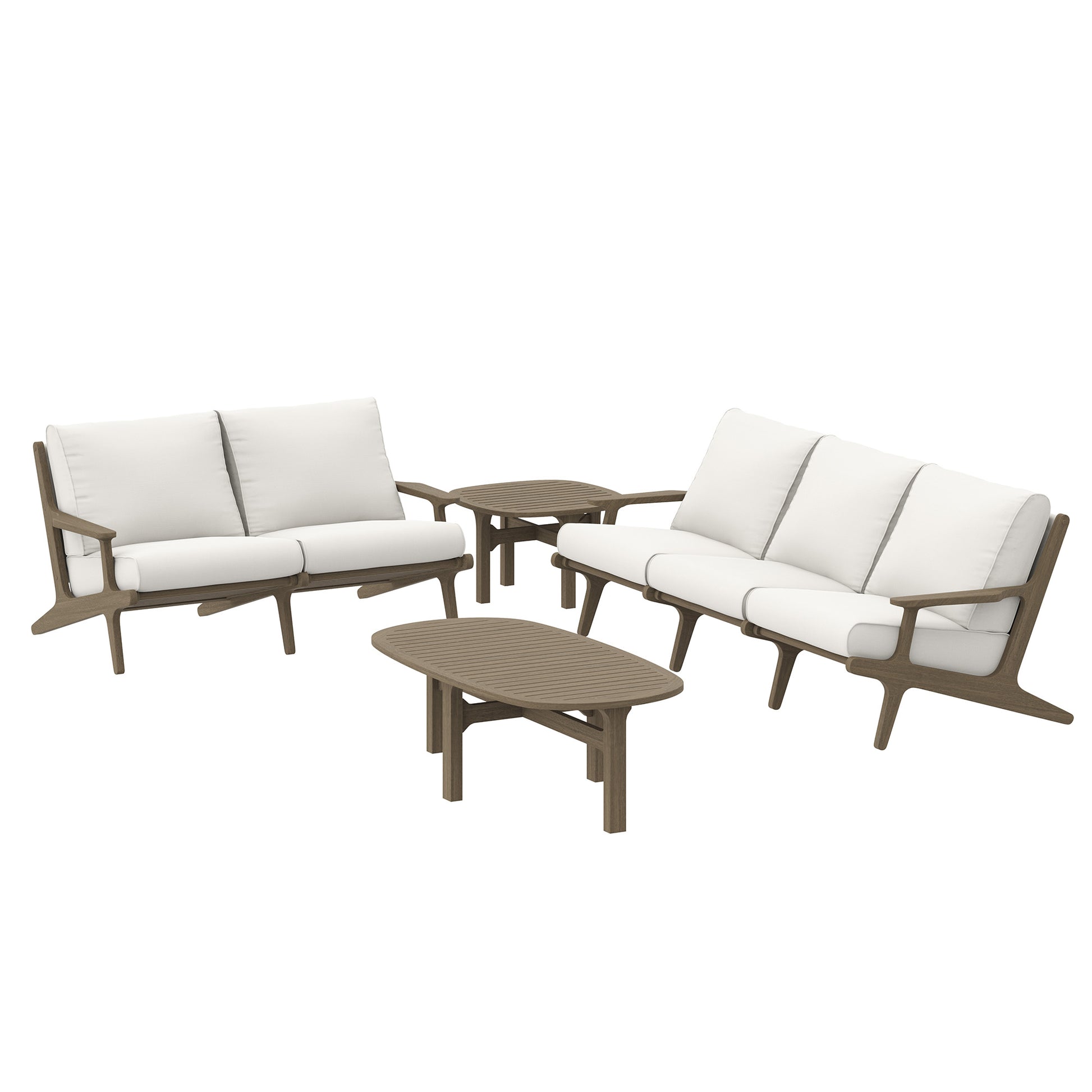 Saratoga 4-Piece Outdoor Patio Teak Wood Furniture Set by Modway EEI-7270 FredCo