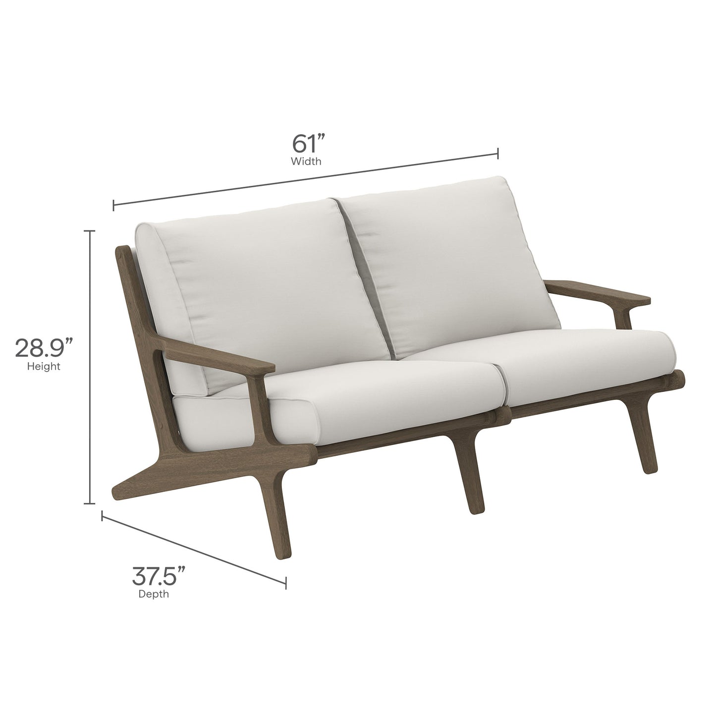 Saratoga 4-Piece Outdoor Patio Teak Wood Furniture Set by Modway EEI-7270 FredCo