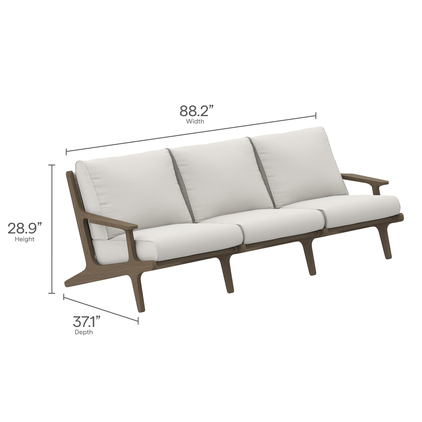 Saratoga 4-Piece Outdoor Patio Teak Wood Furniture Set by Modway EEI-7270 FredCo