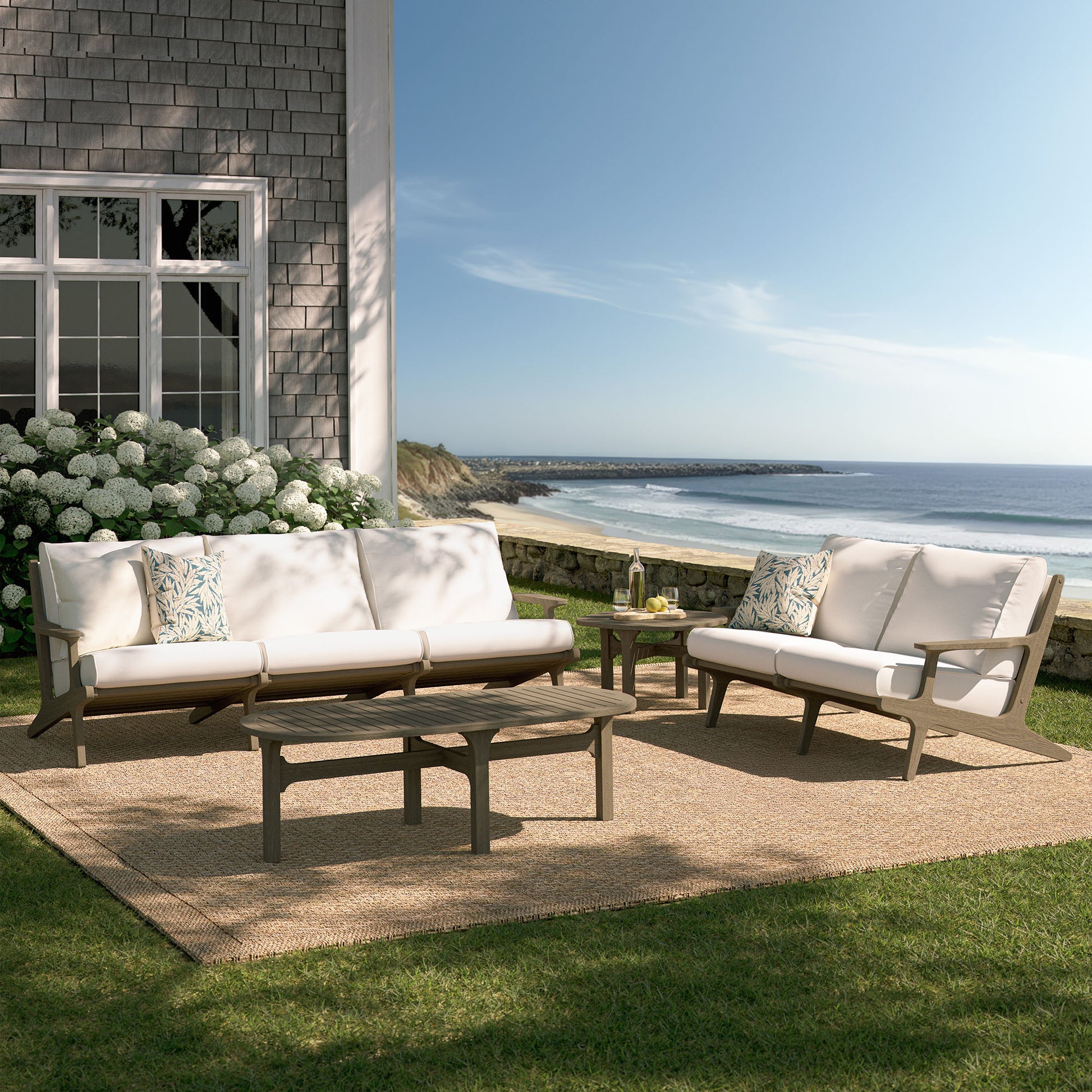 Saratoga 4-Piece Outdoor Patio Teak Wood Furniture Set by Modway EEI-7270 FredCo