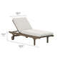 Saratoga Outdoor Patio Teak Chaise Lounge Chair by Modway EEI-7251 FredCo