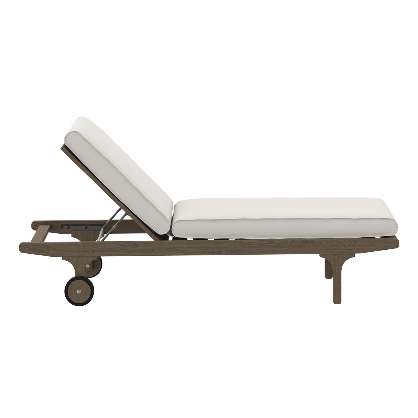 Saratoga Outdoor Patio Teak Chaise Lounge Chair by Modway EEI-7251 FredCo