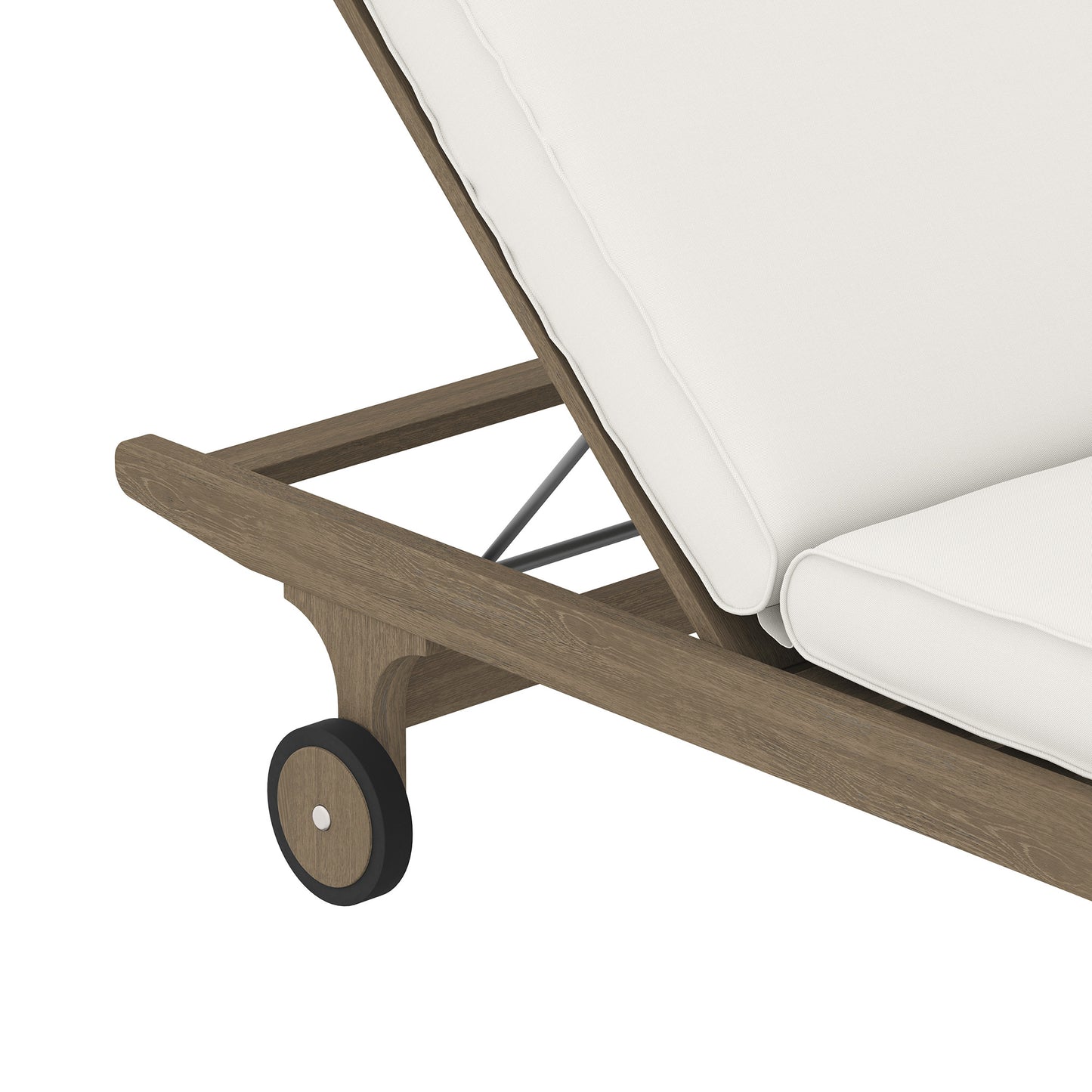 Saratoga Outdoor Patio Teak Chaise Lounge Chair by Modway EEI-7251 FredCo
