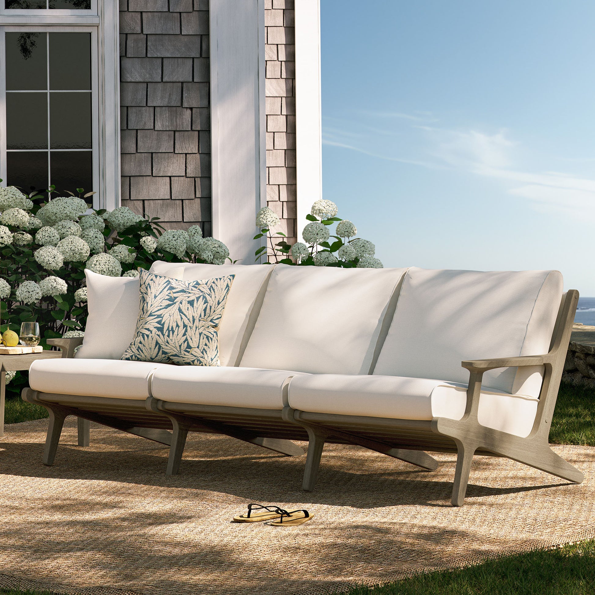 Saratoga Outdoor Patio Teak Sofa by Modway EEI-7249 FredCo