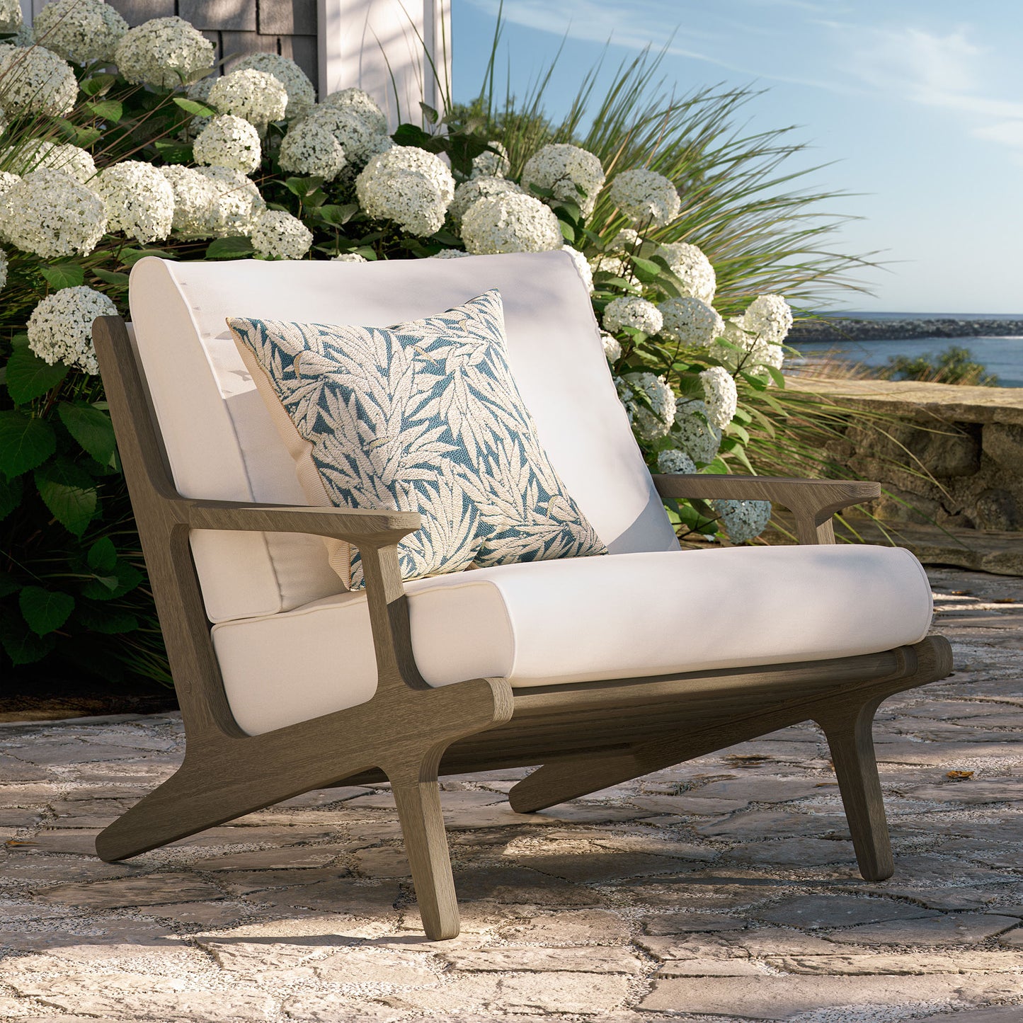 Saratoga Outdoor Patio Teak Wood Armchair by Modway EEI-7248 FredCo