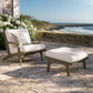 Saratoga Outdoor Patio Teak Wood Chair and Ottoman Set by Modway EEI-7268 FredCo