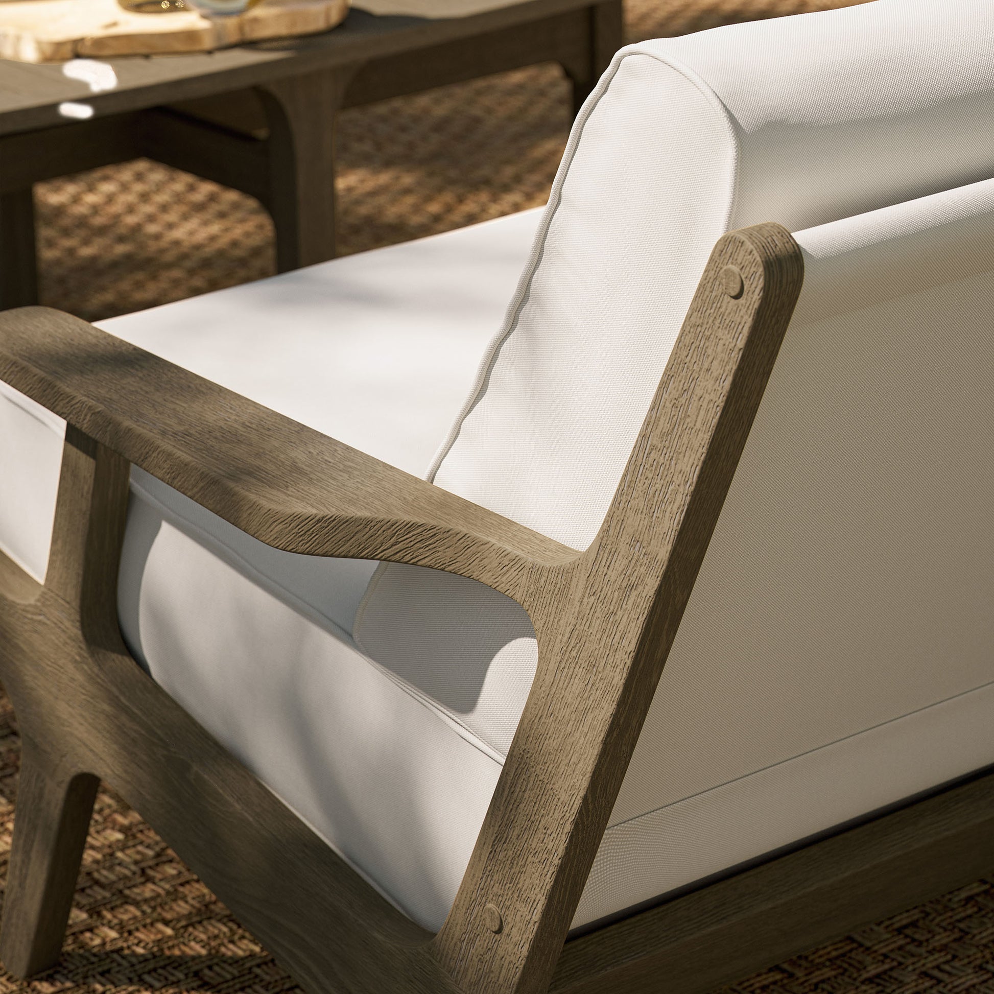 Saratoga Outdoor Patio Teak Wood Loveseat by Modway EEI-7247 FredCo