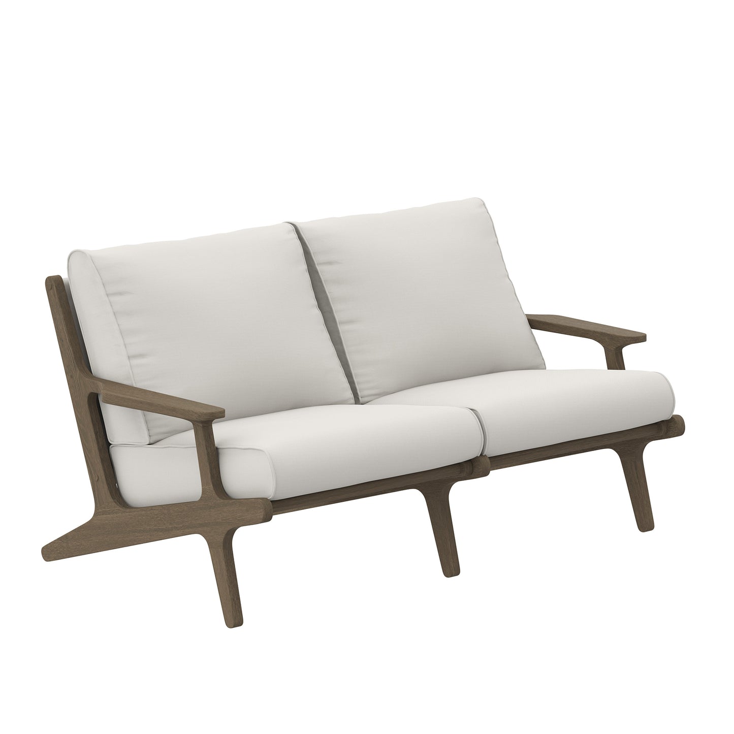 Saratoga Outdoor Patio Teak Wood Loveseat by Modway EEI-7247 FredCo